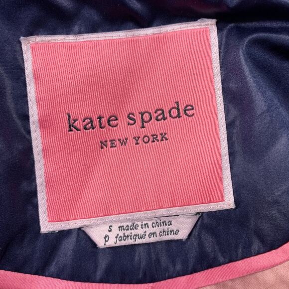 Kate Spade Coat Womens Medium Deep Navy Quilted Jacket Preppy Outerwear Warm - Picture 5 of 15